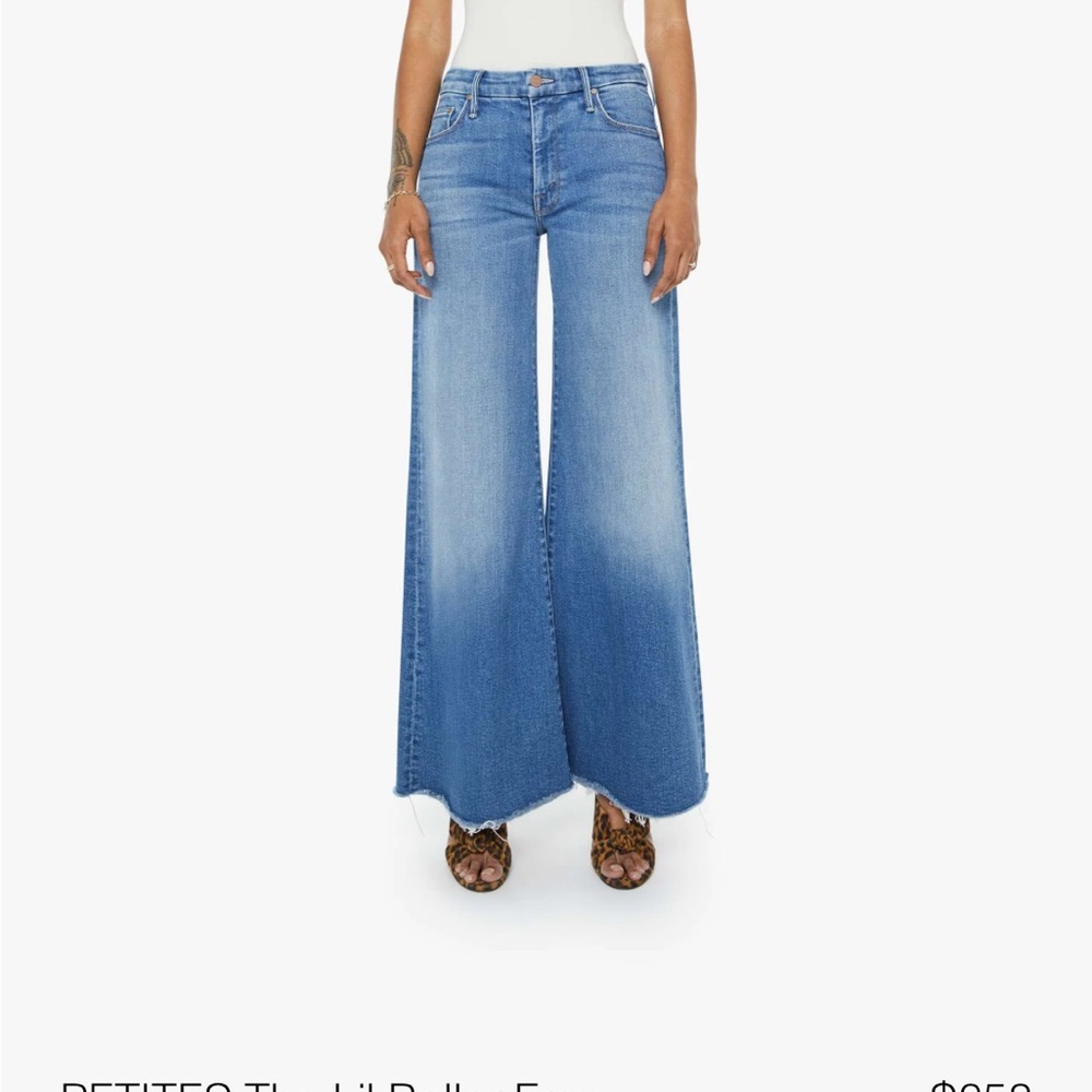 MOTHER Women's Blue Wide-Leg Jeans